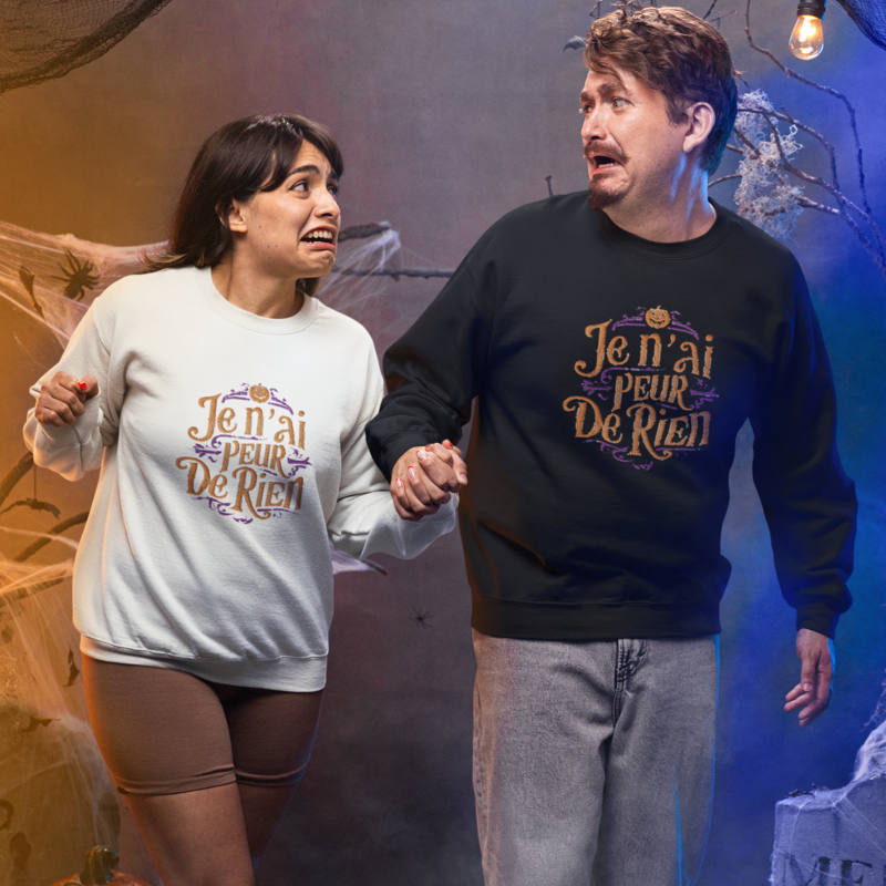 Sweatshirt Halloween Je n'ai Peur de Rien