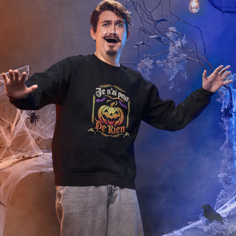Sweatshirt Black Halloween Je n'ai Peur de Rien