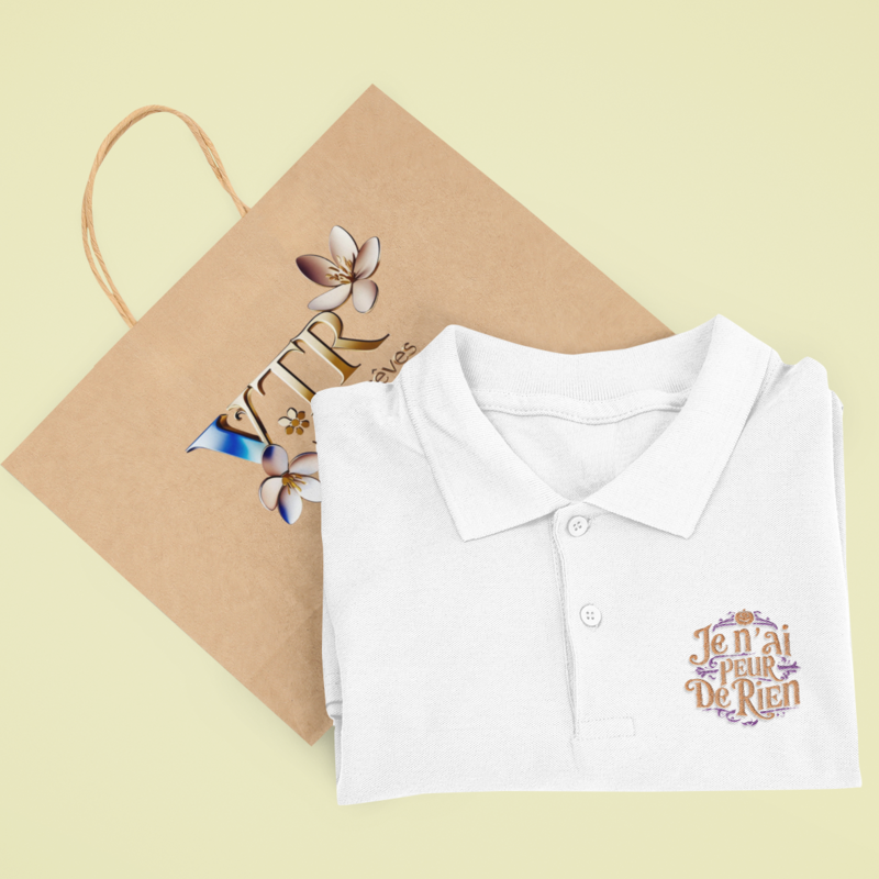 Polo White Halloween Je n'ai Peur de Rien