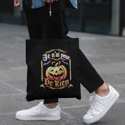 Canvas Tote Bag Black Je n'ai Peur de Rien