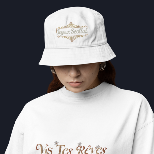 Hat Bob White Joyeux Seollal Gold