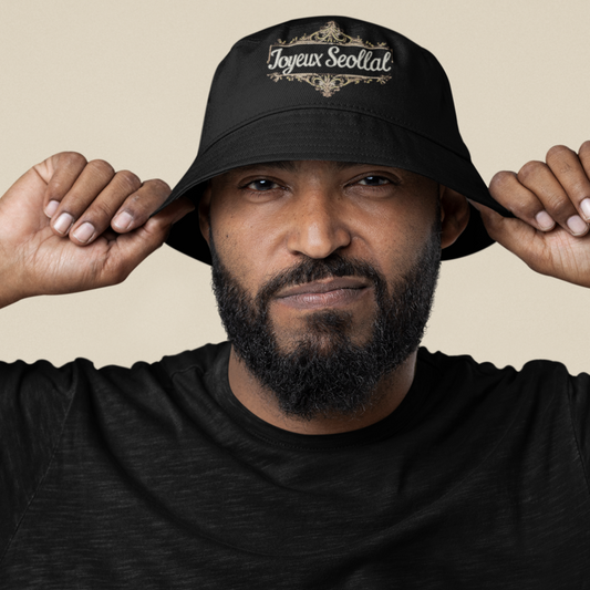 Hat Bob Black Joyeux Seollal Gold