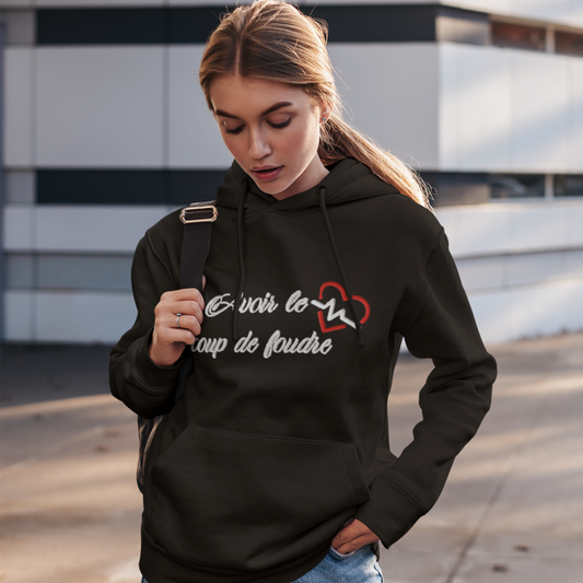 Hoodie  Black Avoir le Coup de Foudre