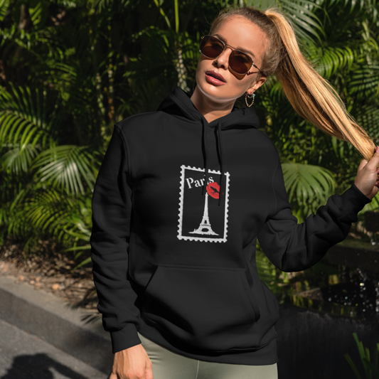 Hoodie Black Stamp Paris