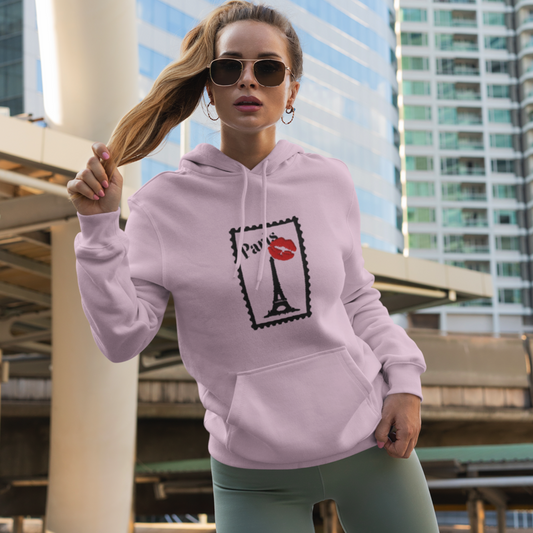 Hoodie Pink Stamp Paris