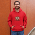 Load image into Gallery viewer, Hoodie Red  La Vie Est Belle With Heart
