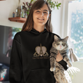 Load image into Gallery viewer, Hoodie Black La Vie Est Belle With Heart
