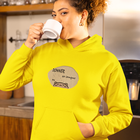 Hoodie Yellow Donner sa Langue au Chat Kawaii