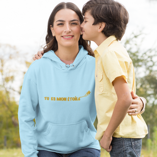 Hoodie Blue Tu es Mon Etoile