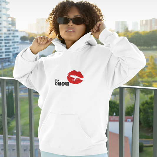 Hoodie White Bisou