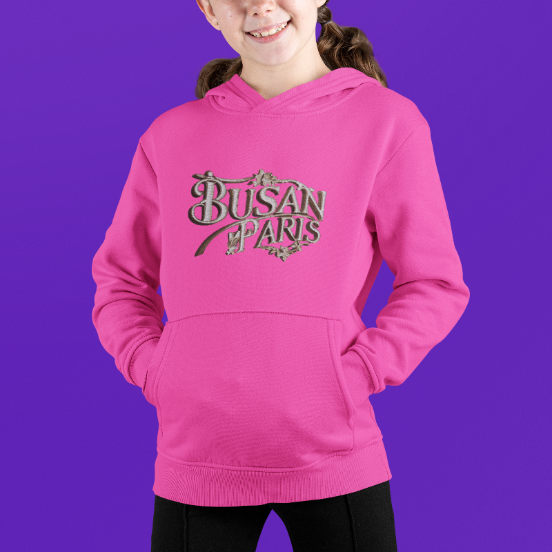 Child Hoodie Pink Busan Paris Brown