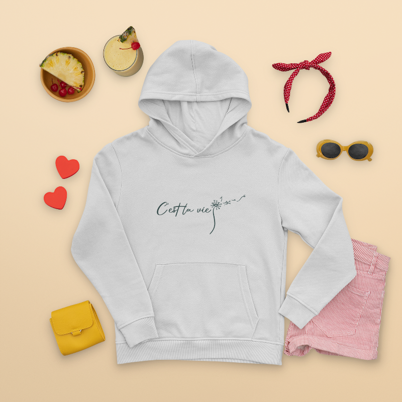 Child Hoodie White C'est La vie