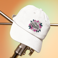 Load image into Gallery viewer, Cap White Vis Tes Rêves Circle Flowers
