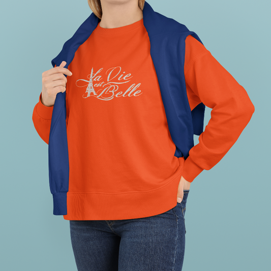 Sweater Orange La Vie Est Belle