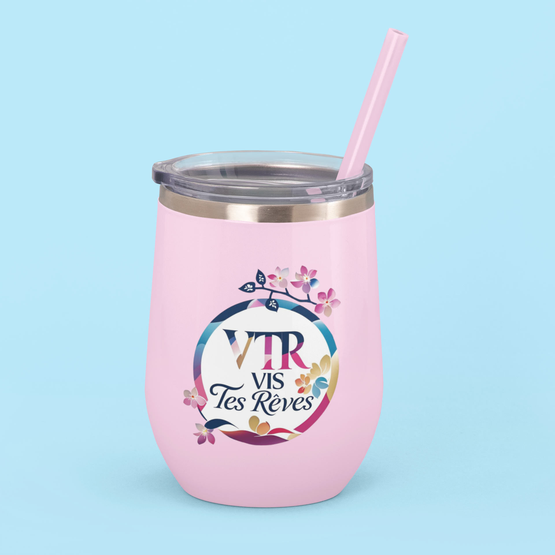 Thermo Wine Mug Pink VTR Vis Tes Rêves Multicolor